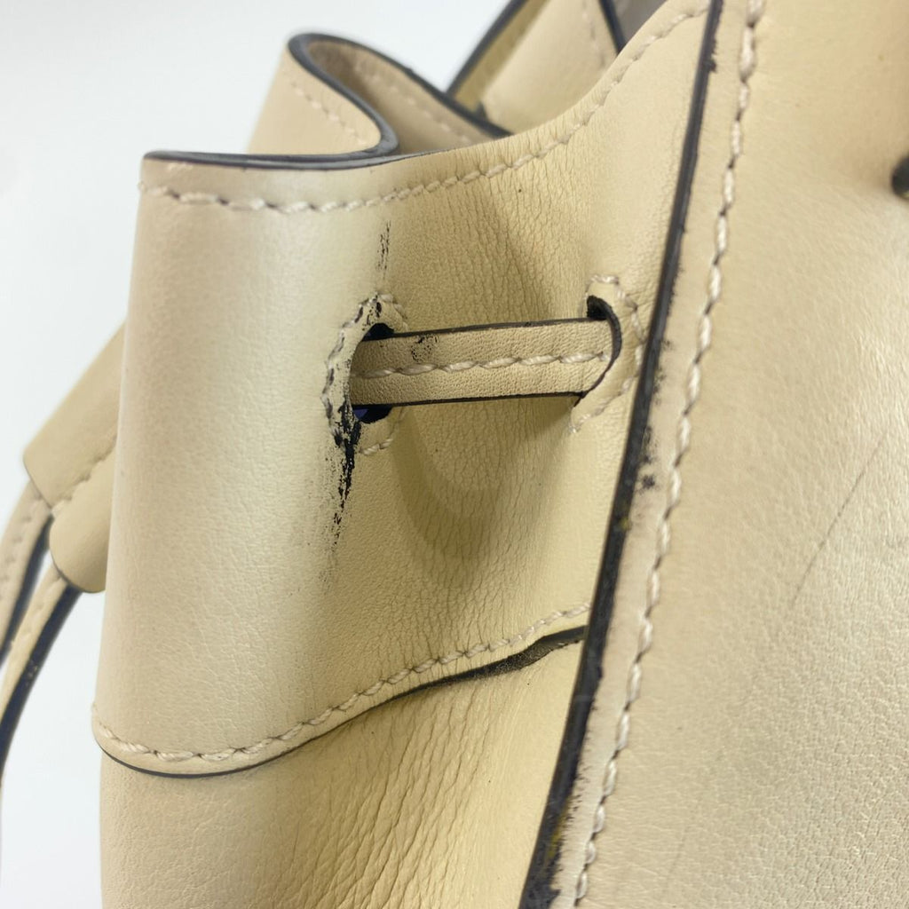 Loewe Anagram Hammock Drawstring Mini White Cream 2-Way Shoulder Bag — view 5
