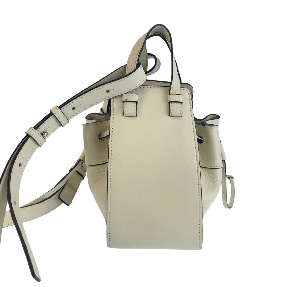 Loewe Anagram Hammock Drawstring Mini White Cream 2-Way Shoulder Bag — view 2
