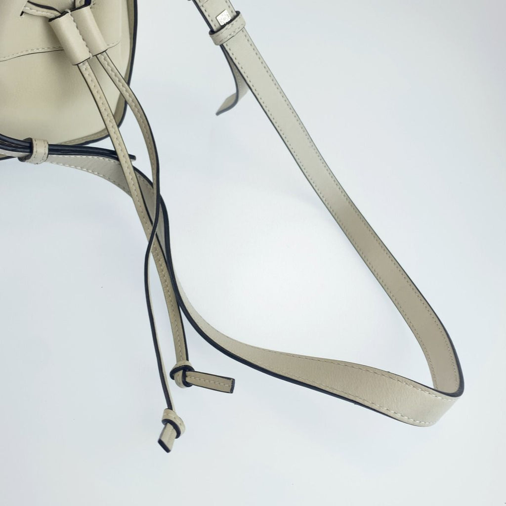 Loewe Anagram Hammock Drawstring Mini White Cream 2-Way Shoulder Bag — view 7