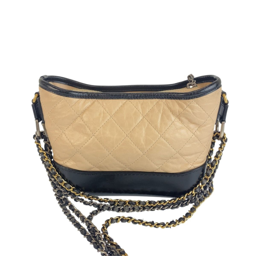 Chanel Gabrielle de Chanel Small Hobo Pink Beige Black Chain Shoulder Bag — view 2