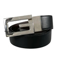 Gucci Square G Leather Brown Black Belt Silver