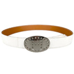 Hermes Evelyne Leather Brown White Belt Silver — view 2