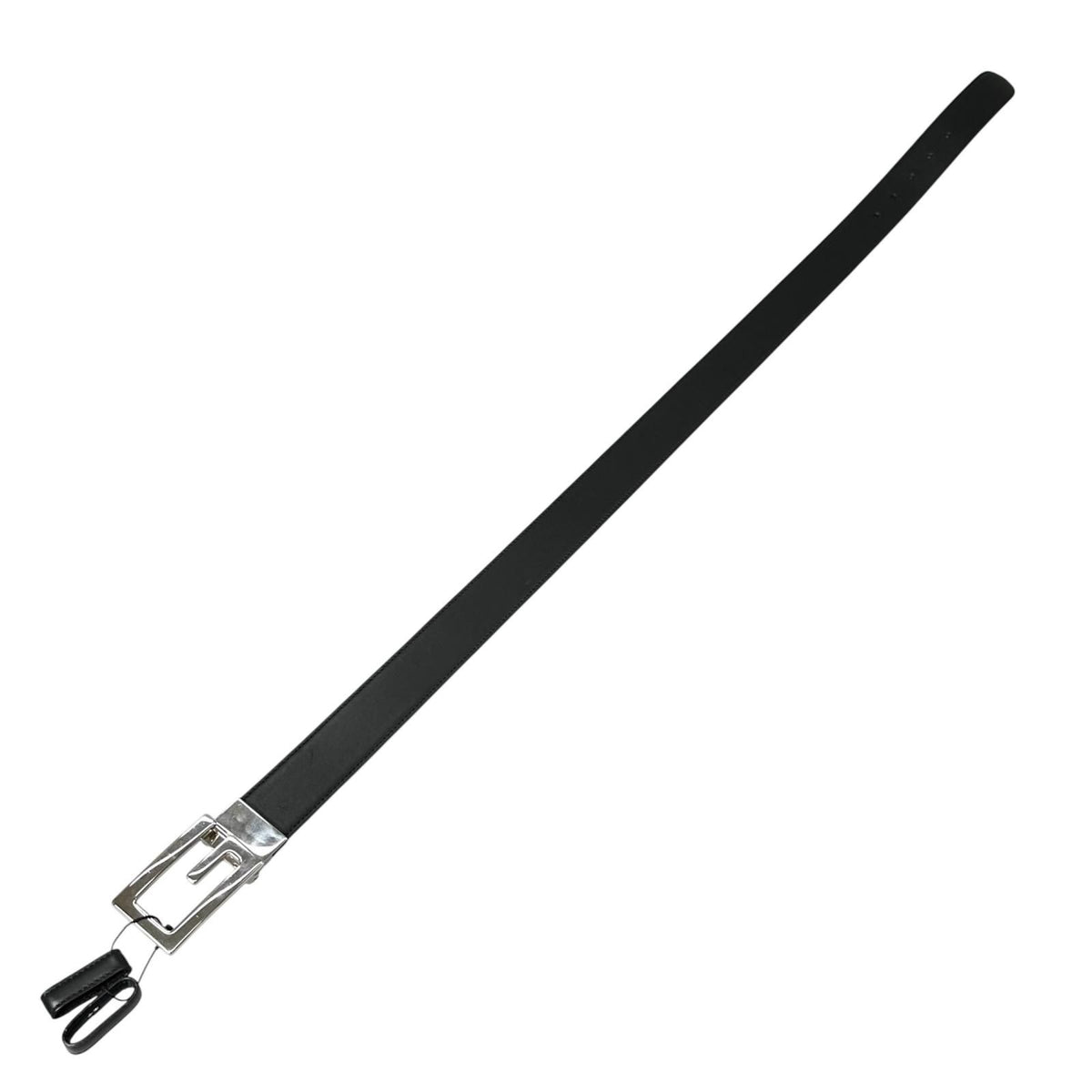 Gucci Square G Leather Brown Black Belt Silver — view 4