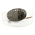 Hermes Evelyne Leather Brown White Belt Silver