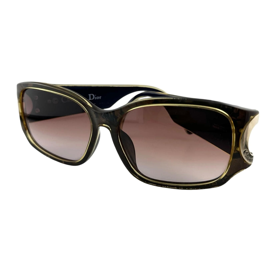 Dior Acetate Dark Blue Brown Sunglasses Eyewear — view 2