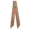 Hermes Twilly Spring Island Silk Brown Multicolor Scarf