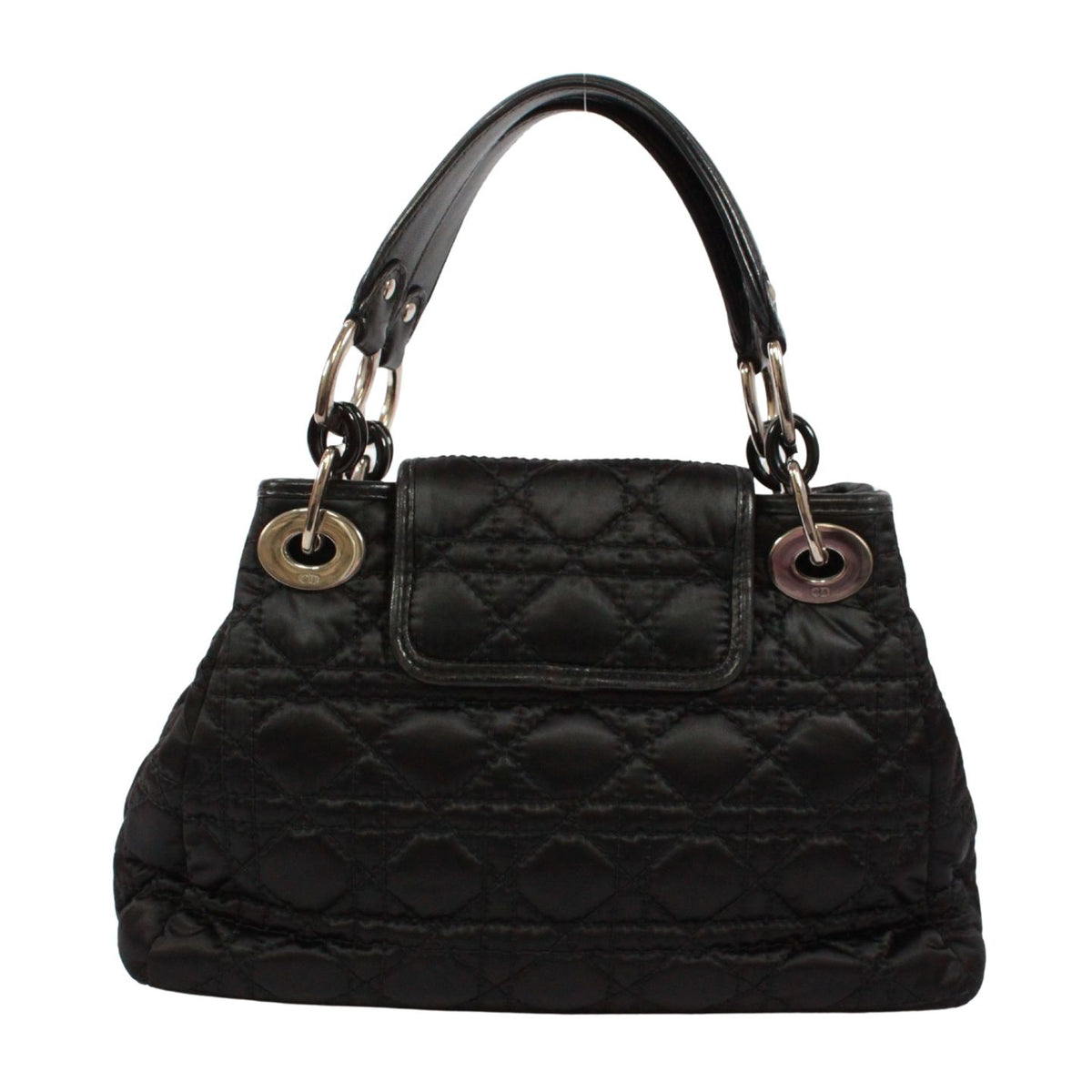 Dior Cannage Charming Rock Bag Nylon Black Handbag Silver — view 3