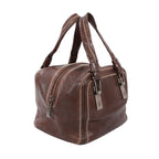 Chanel Mini Lambskin Brown Boston Bag Silver — view 2