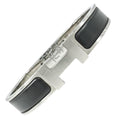Hermes Clic H Silver Black Bangle Bracelet