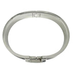 Hermes Clic H Silver Black Bangle Bracelet — view 2