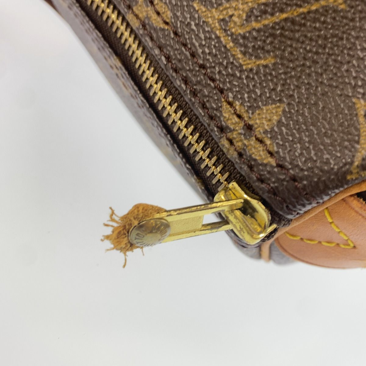 Louis Vuitton Monogram Speedy 40 Brown Leather Mini Boston Bag — view 7