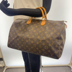 Louis Vuitton Monogram Speedy 40 Brown Leather Mini Boston Bag — view 3
