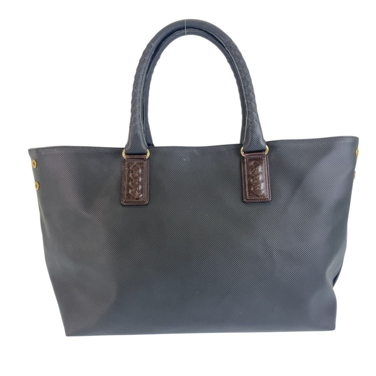 Bottega Veneta Intrecciato Marco Polo Large Black Brown Leather Tote Bag — view 2