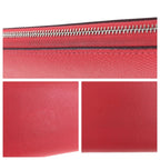 Hermes Azap Silk'in Rouge Red Silver Veau Epsom Wallet — view 4