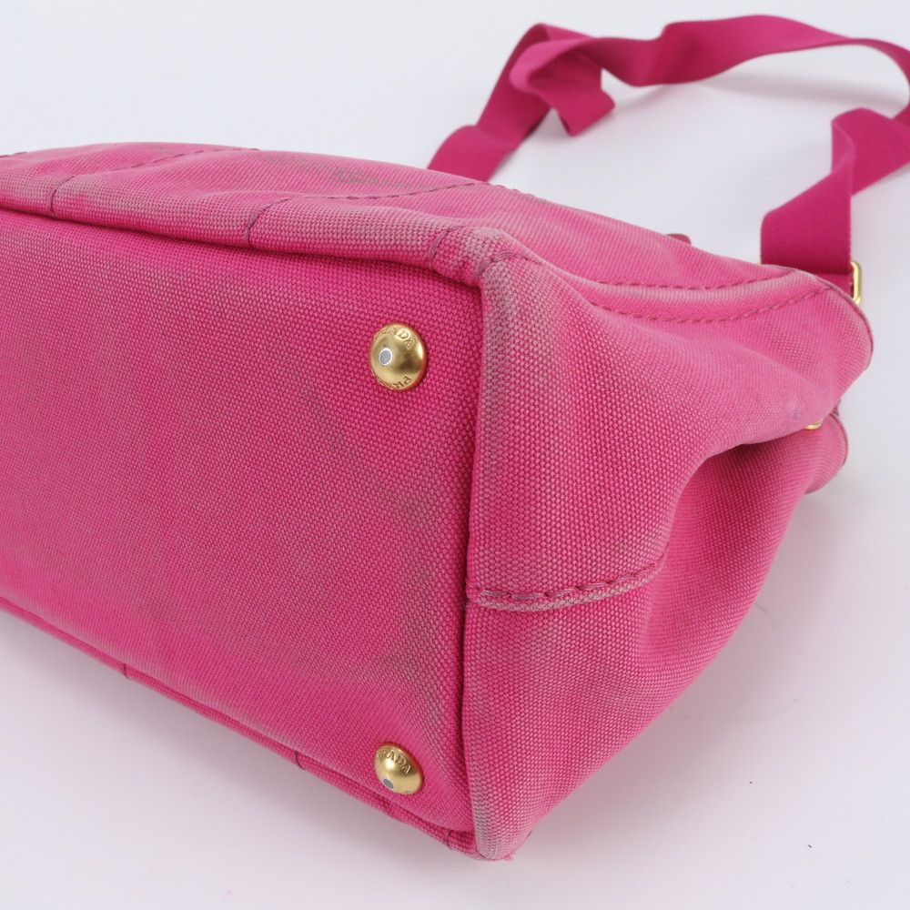 Prada Canapa Leather Canvas 2-Way Shoulder Bag — view 5