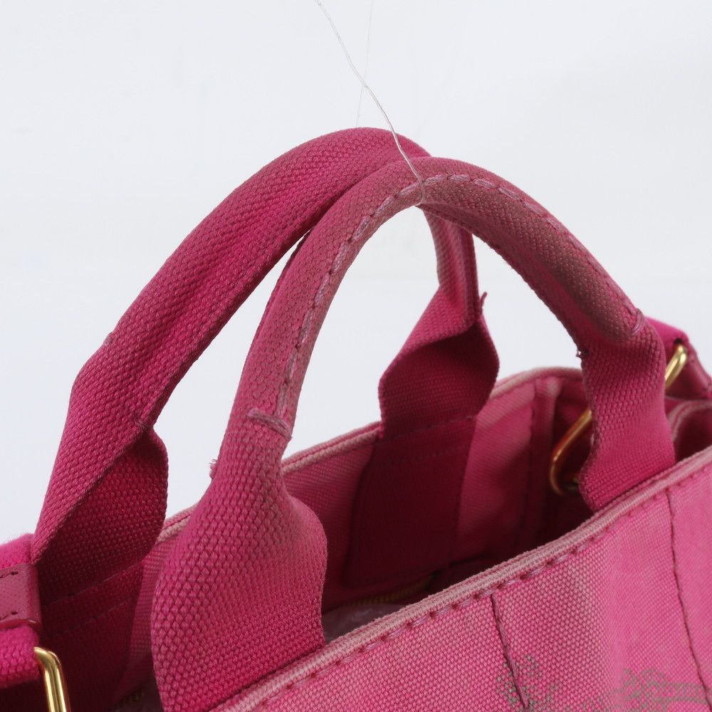 Prada Canapa Leather Canvas 2-Way Shoulder Bag — view 3
