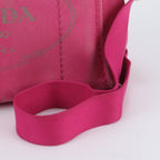 Prada Canapa Leather Canvas 2-Way Shoulder Bag — view 2