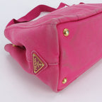 Prada Canapa Leather Canvas 2-Way Shoulder Bag — view 7