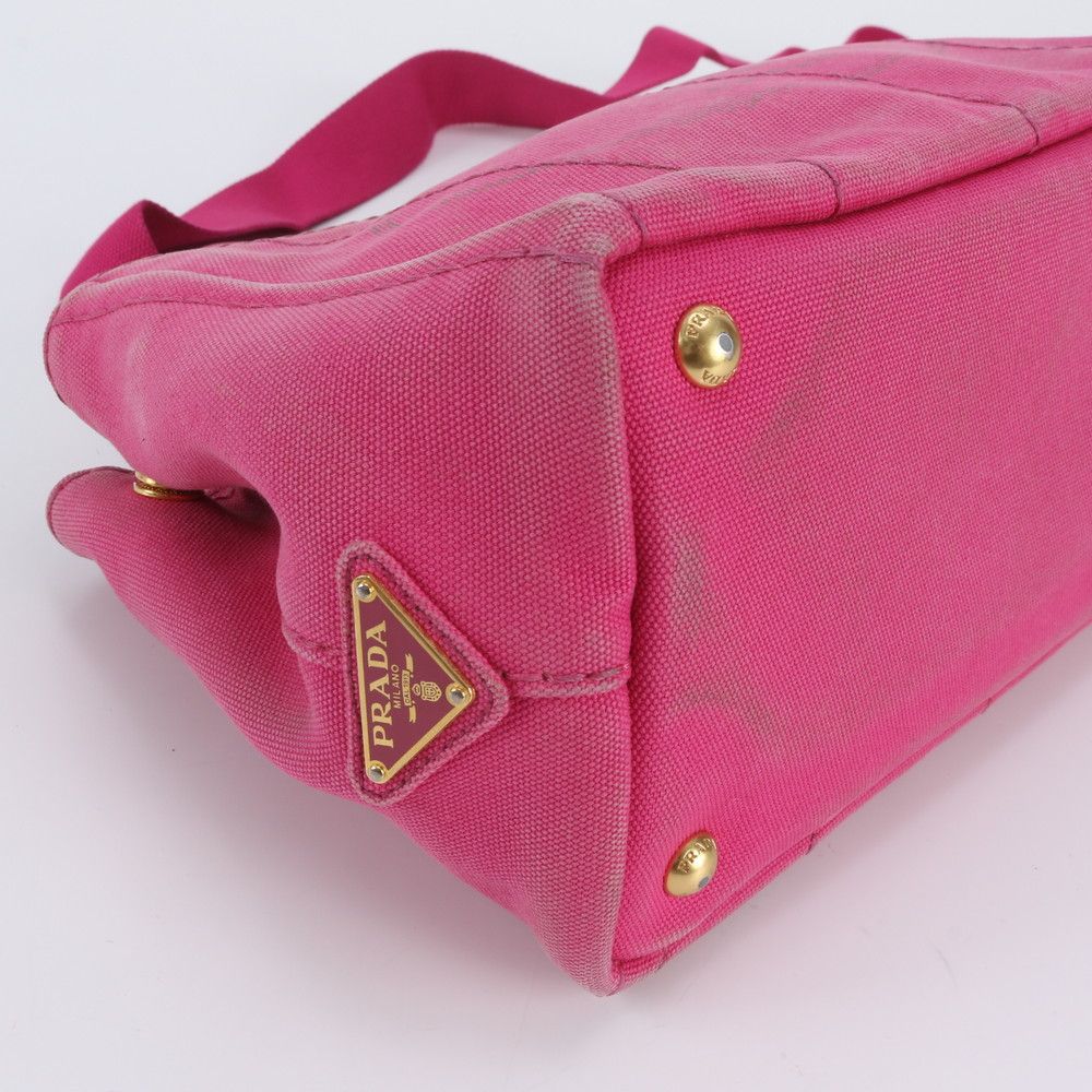 Prada Canapa Leather Canvas 2-Way Shoulder Bag — view 7