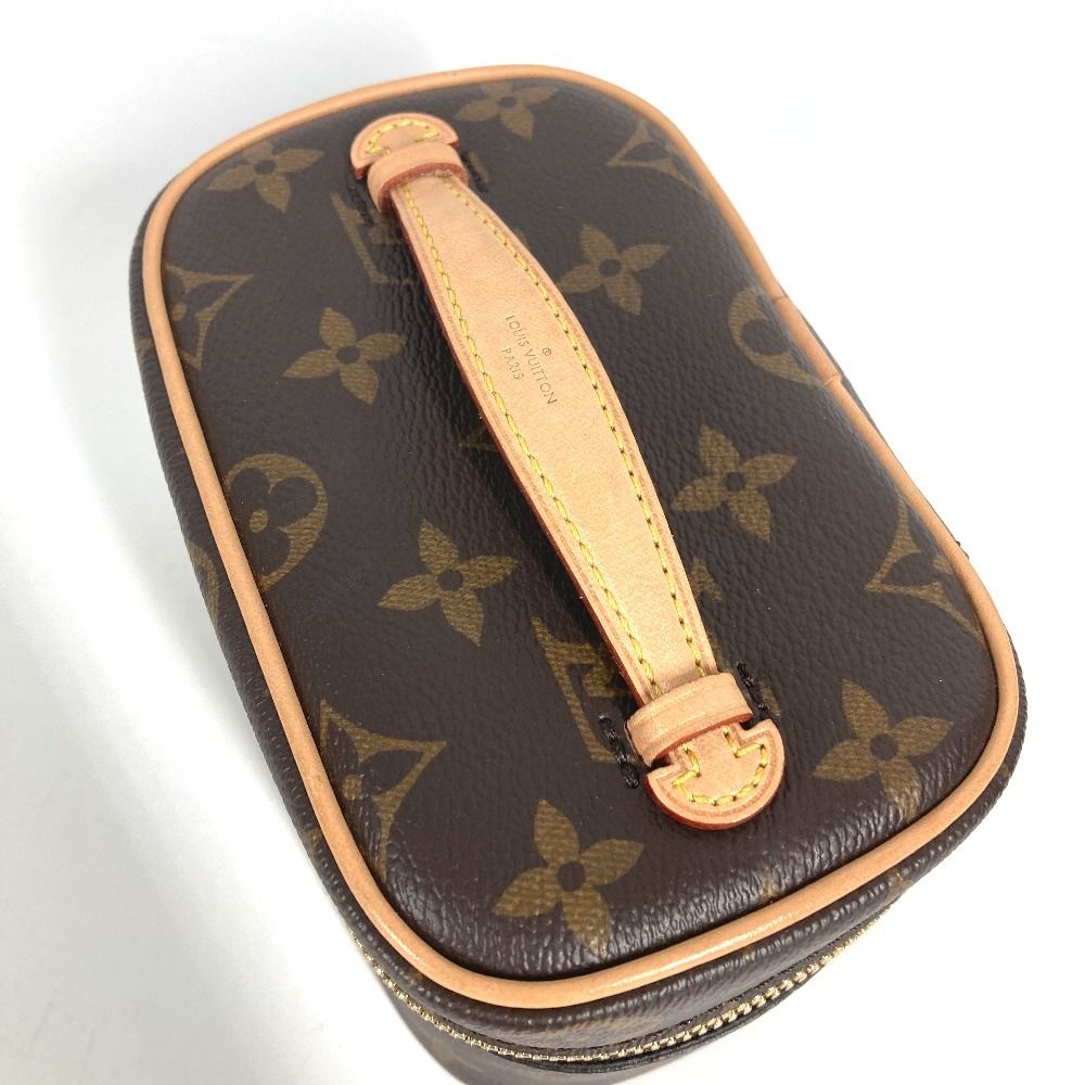 Louis Vuitton Makeup Pouch Nice Nano Monogram Canvas Brown — view 3