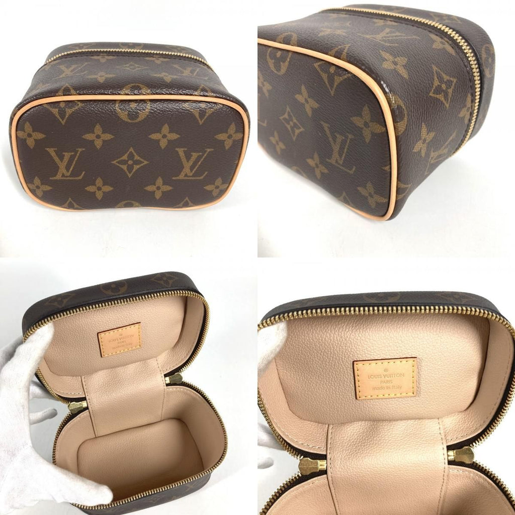 Louis Vuitton Makeup Pouch Nice Nano Monogram Canvas Brown — view 8