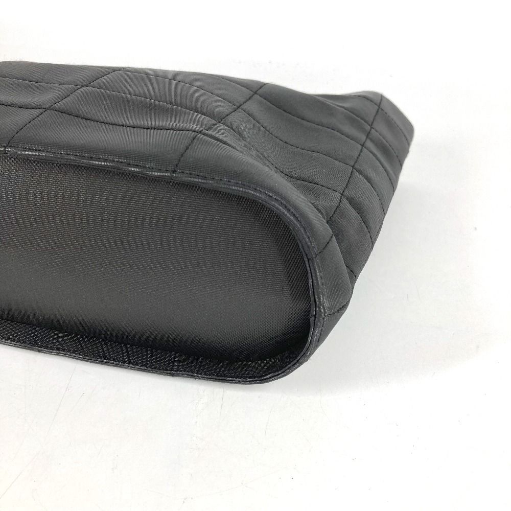 Chanel Handbag Metal Handle CC Logo Russian Choco Bar Nylon Canvas Black — view 6