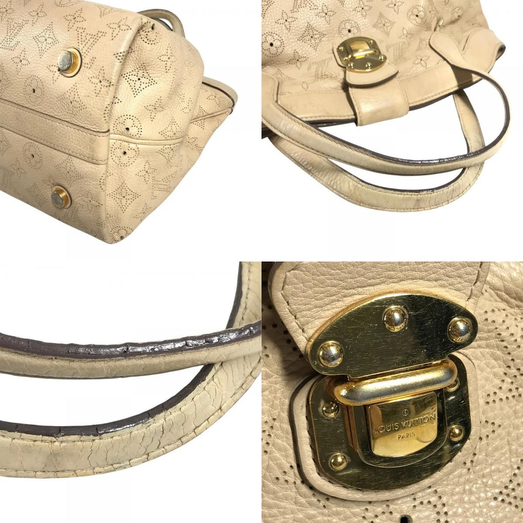 Louis Vuitton Shoulder Bag Seals PM Monogram Mahina Leather Pearl Beige — view 7
