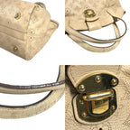 Louis Vuitton Shoulder Bag Seals PM Monogram Mahina Leather Pearl Beige — view 7