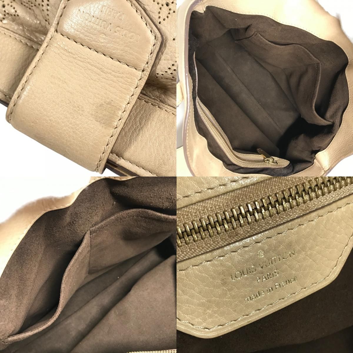 Louis Vuitton Shoulder Bag Seals PM Monogram Mahina Leather Pearl Beige — view 8