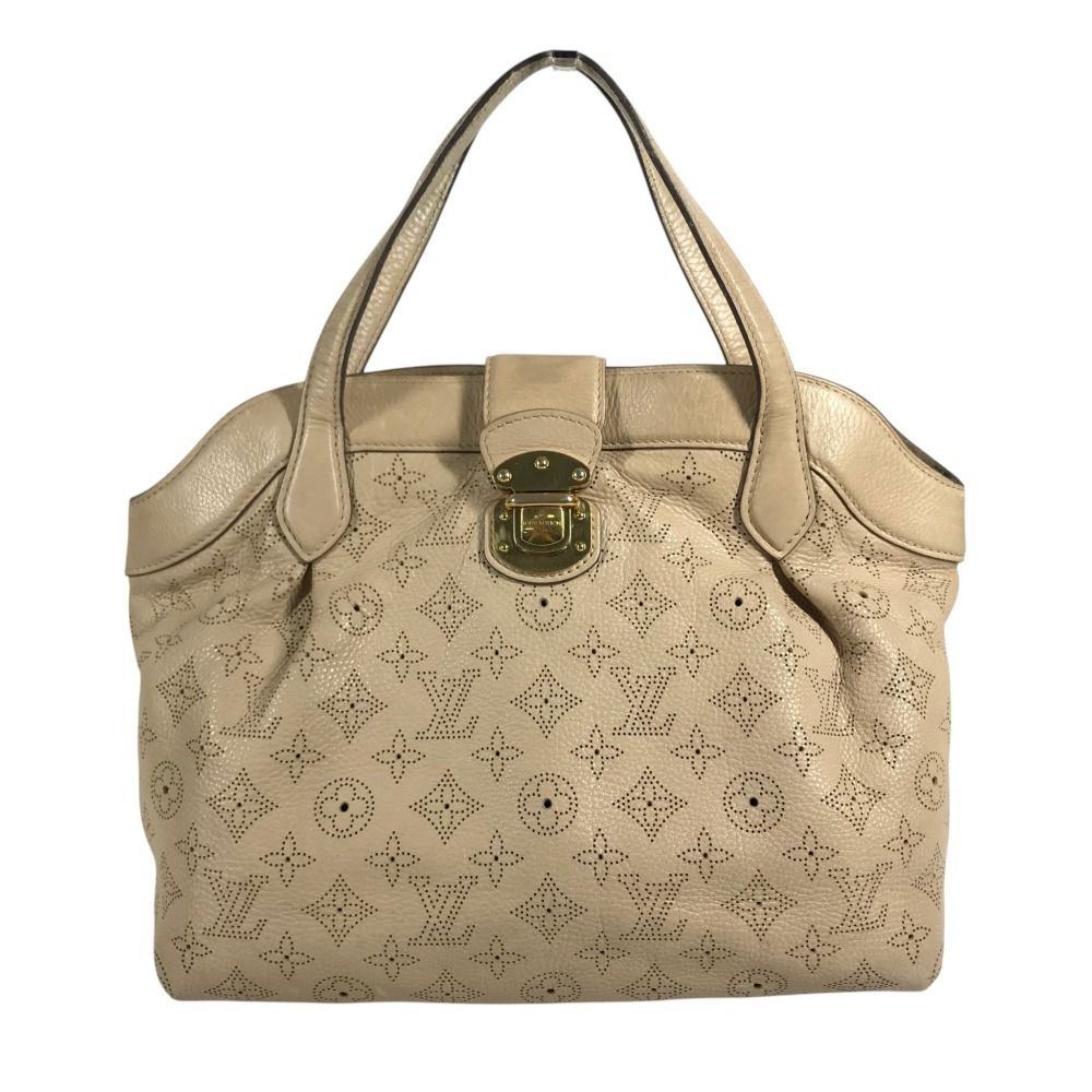 Louis Vuitton Shoulder Bag Seals PM Monogram Mahina Leather Pearl Beige