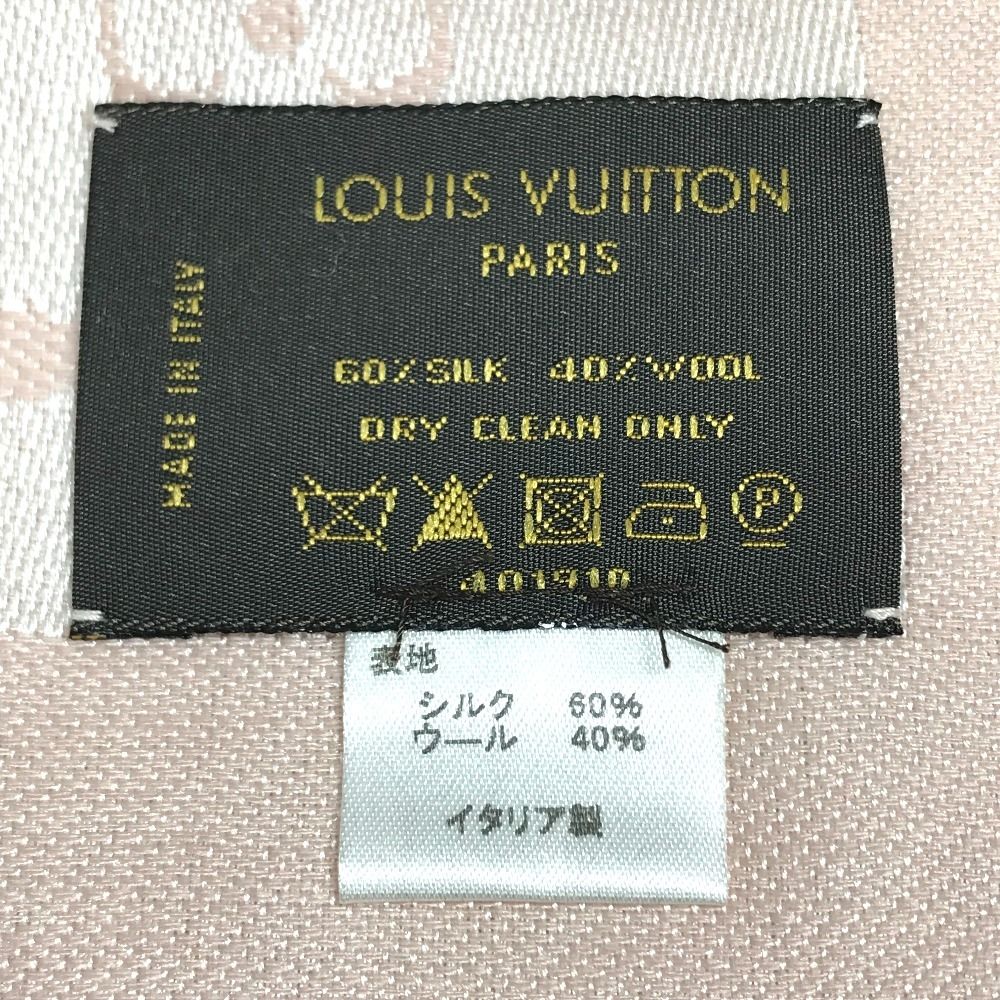 Louis Vuitton Shawl Monogram Wool Pink Scarf — view 5