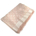 Louis Vuitton Shawl Monogram Wool Pink Scarf