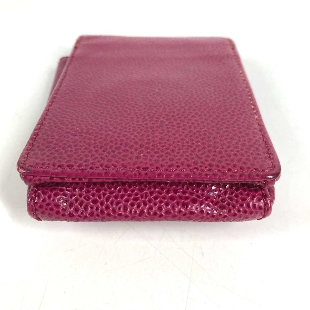Chanel Galet Case CC Logo Caviar Leather Pink Vanity Bag — view 7
