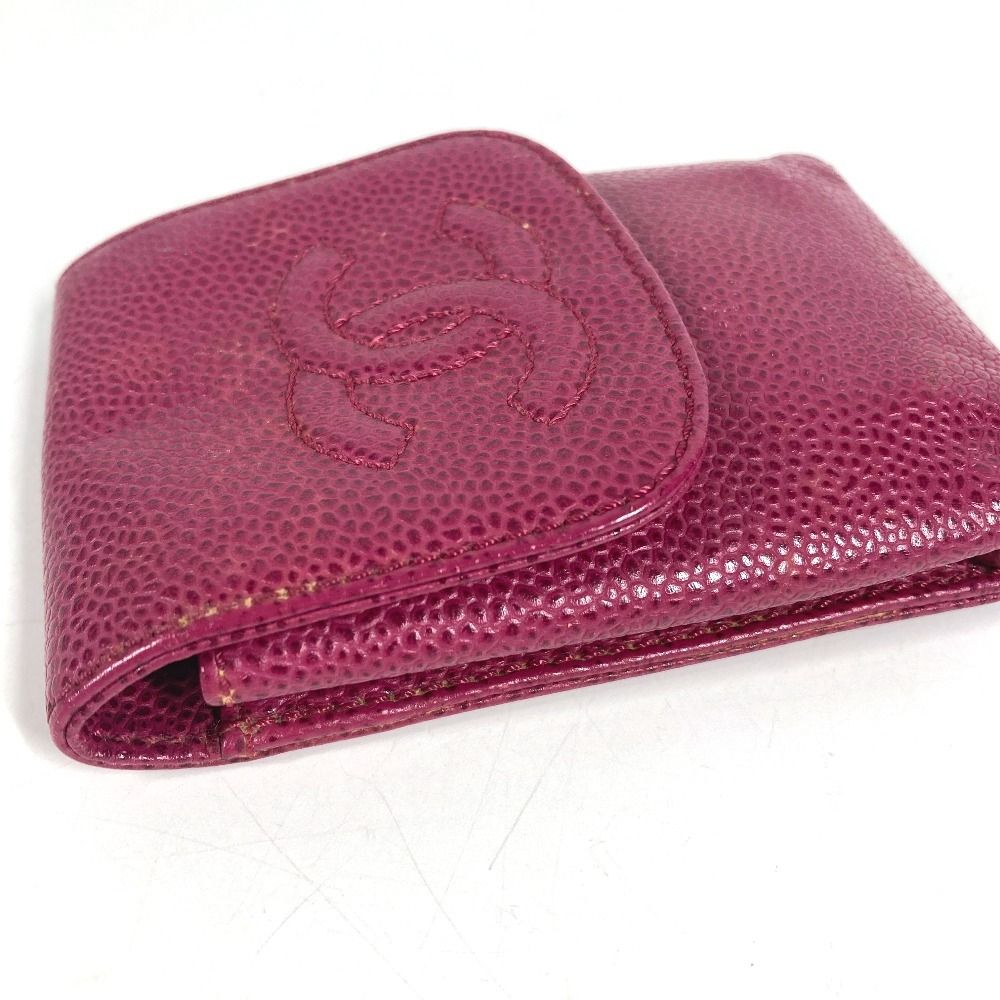 Chanel Galet Case CC Logo Caviar Leather Pink Vanity Bag — view 6