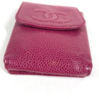 Chanel Galet Case CC Logo Caviar Leather Pink Vanity Bag — view 3