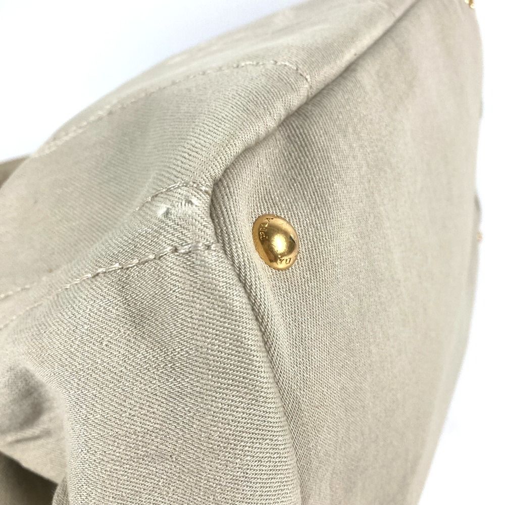 Prada Handbag Canapa Logo Canvas Beige — view 6