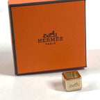 Hermes Scarf Ring Mini Bolduc Logo Metal Gold — view 7