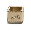Hermes Scarf Ring Mini Bolduc Logo Metal Gold