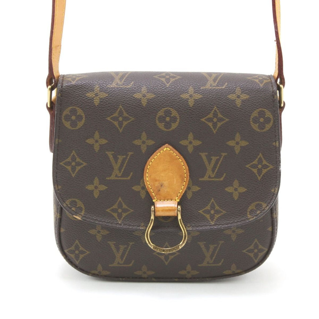 Louis Vuitton Shoulder Bag Monogram Saint-Cloud Cracks in the Folds Inside — view 2