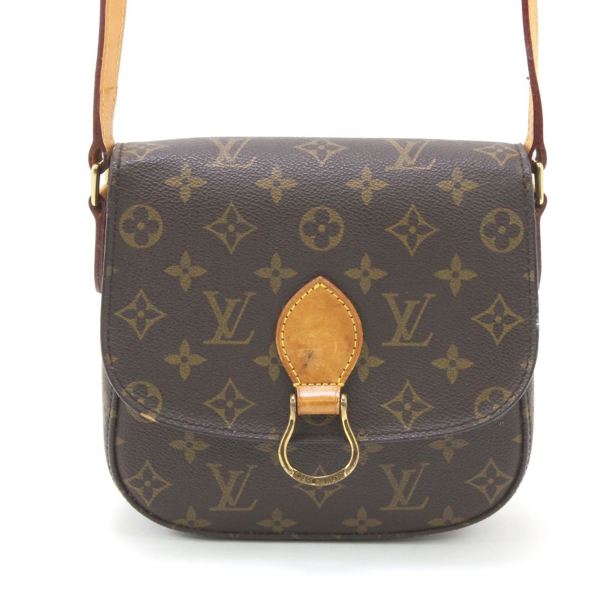 Louis Vuitton Shoulder Bag Monogram Saint-Cloud Cracks in the Folds Inside — view 2