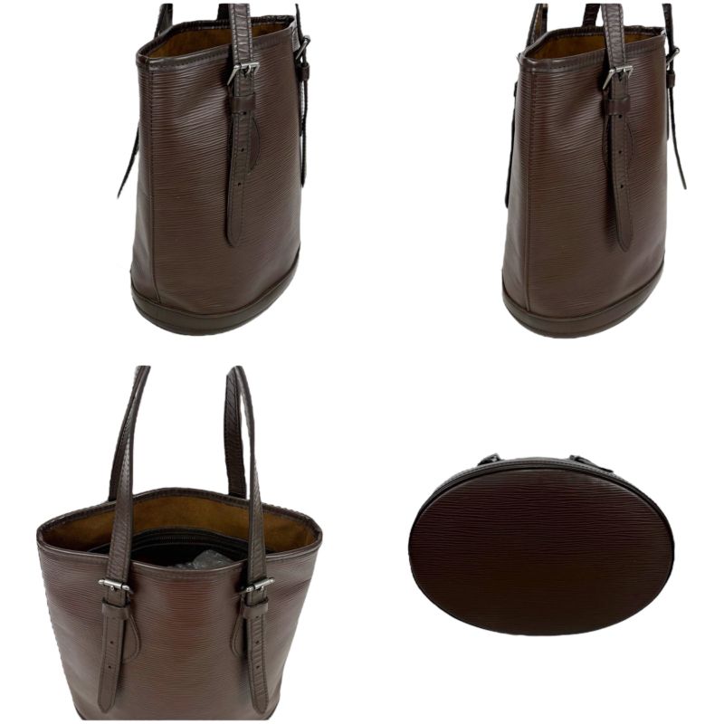 Louis Vuitton Bucket PM Bag Marais Epi Leather Brown — view 4