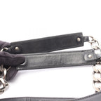 Chanel Tote Black Leather CC Logo Chain Hand B — view 4
