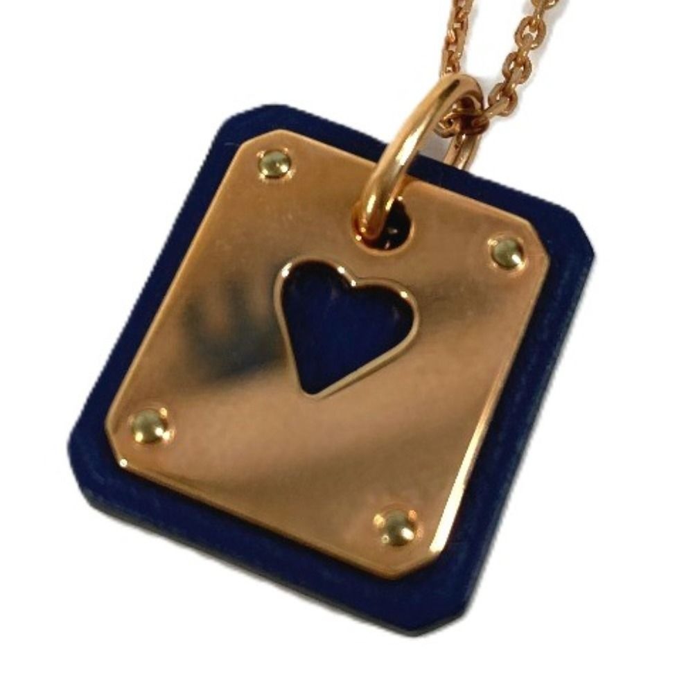 Hermes Necklace Asdukuru PM Asdukur PM Leather Black