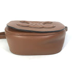 Celine Shoulder Bag Folco Cuir Triomphe Du3 Leather Tan Brown — view 5