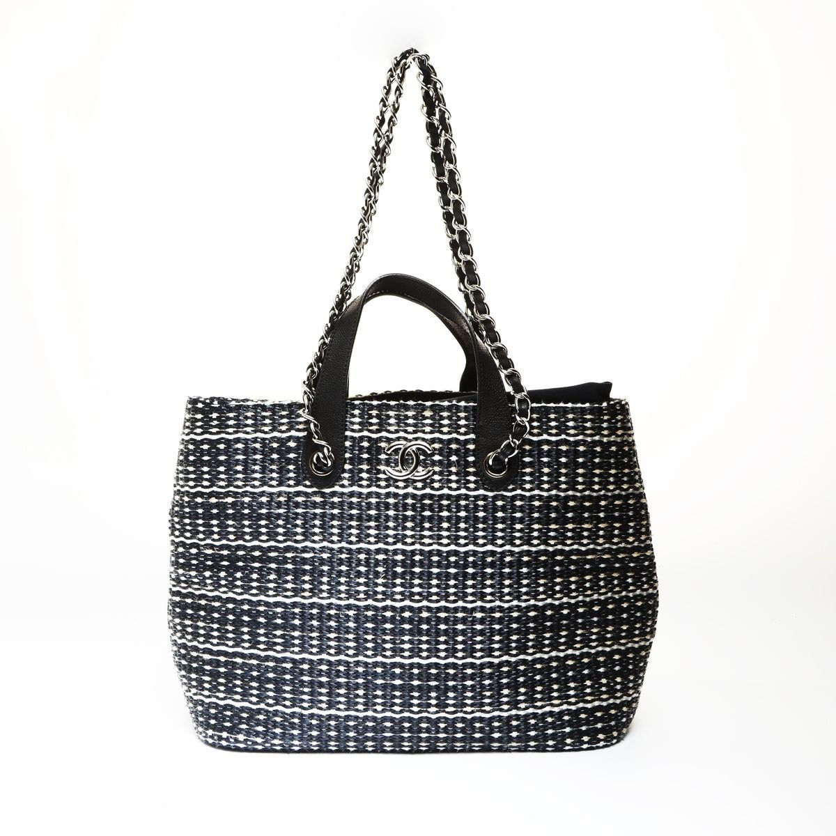 Chanel Handbag Straw Tote CC Logo