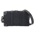 Louis Vuitton Monogram Taurillon Soft Trunk Wallet Shoulder Bag Black