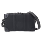 Louis Vuitton Monogram Taurillon Soft Trunk Wallet Shoulder Bag Black