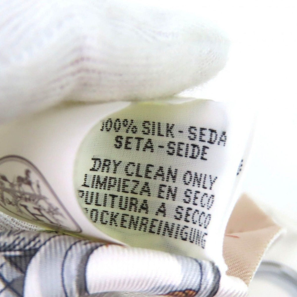 Hermes Twilly Sera Fete Silk Beige Rose Caramel White Scarf Recommended — view 9