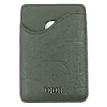 Christian Dior Saddle Logo Magnet Gravity Leather Card Holder Case