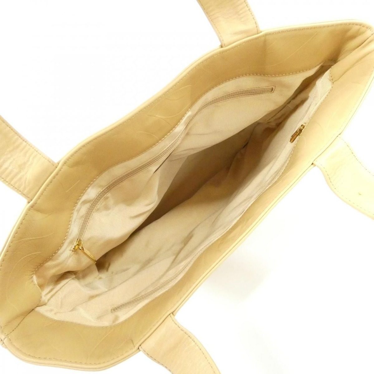 Chanel Vintage Bag Handbag Beige — view 7